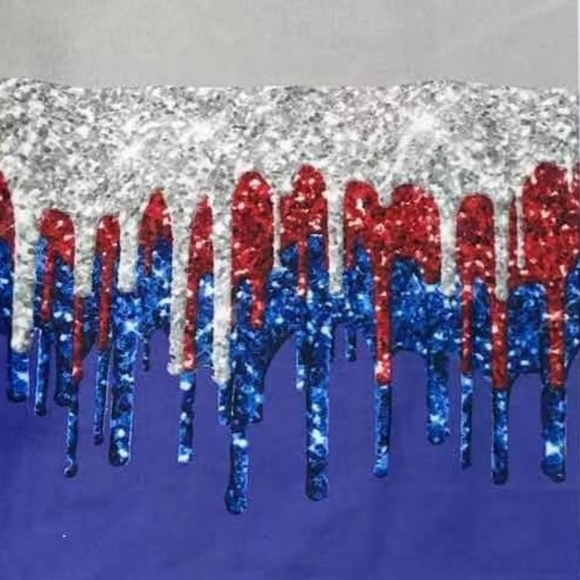 Americana Drips - 4th of July Fourth Glitter USA - Picture 2 of 4
